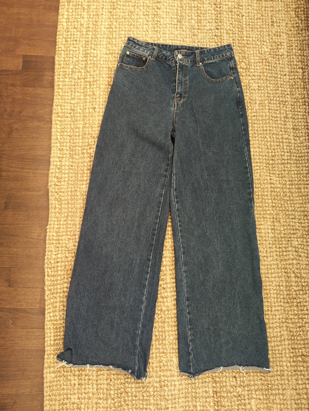 Forever 21 Dark Blue Boyfriend Jeans - Wide Leg